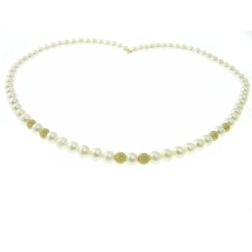 Pearls Necklace 2 x 3 yellow gold