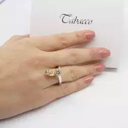 Anello Steli Diamanti Fancy  foto indossata