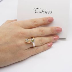Photo of worn Stems Fancy Diamonds Ring