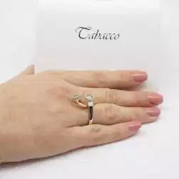 Anello Steli Diamanti Fancy  foto indossata