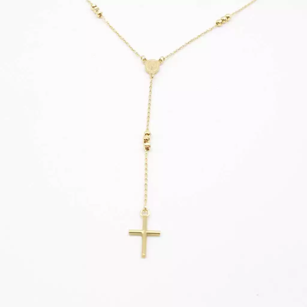 Collana Rosario Oro Giallo Sottile