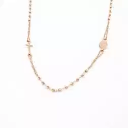 Collana Rosario Oro Rosa sfere 2.50 mm