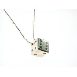 Collana Dado con Pietre di Colore
