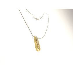 Collana con Ciondolo in Oro Giallo 18 kt e Diamanti