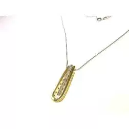 Collana con Ciondolo in Oro Giallo 18 kt e Diamanti