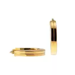 Boccole Ovali Rigate 2.30cm x 1.95cm canna quadra Oro Giallo 18kt