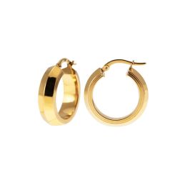 Arrow Shape side with stripes hoop earring 2.20cm x 6mm