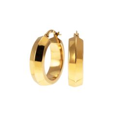 Arrow Shape side with stripes hoop earring 2.20cm x 6mm