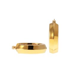 Boccole Punta lato rigato 2.20cm x 6mm Classica Oro giallo