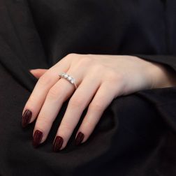 Veretta 5 Diamanti Certificati GIA da 30 punti foto indossata