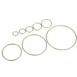 Boccole Cerchi da 5.4cm x 1.2mm in Oro Giallo chiusura a scomparsa