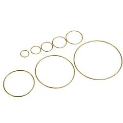 Round hollow cane 5.4cm x 1.2mm hoops in 18kt yellow gold