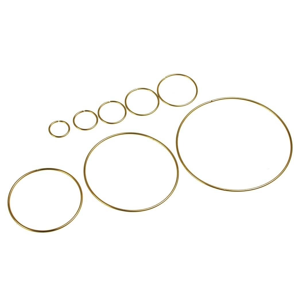 Boccole Cerchi da 5.4cm x 1.2mm in Oro Giallo chiusura a scomparsa