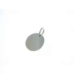 Ciondolo Medaglia Tonda diametro 1,90cm Oro Bianco