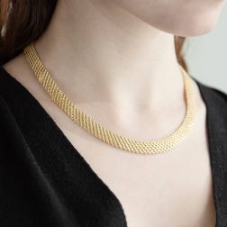 photo of worn  Multi-strand Lightweight Rope Necklace