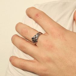 Puzzle Ring 18kt White Gold Small