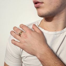 Puzzle Ring 18kt Yellow Gold Small