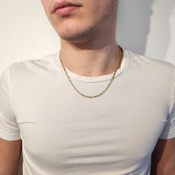 Two tones Figaro Necklace 50cm x 3.10mm