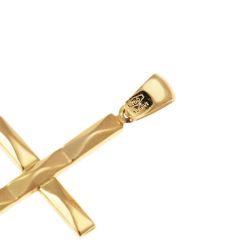 Cross with Pyramid Reliefs in Yellow Gold