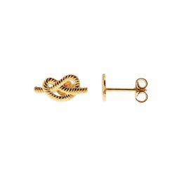 Yellow gold knot earring