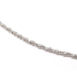 18kt white gold knurled chain 56cm necklace.
