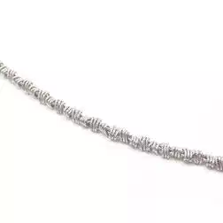 Collana a catena godronata in oro bianco