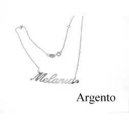 Collana Nome MELANIA in Argento - Pezzo Unico
