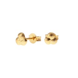 3 ball earrings in yellow gold