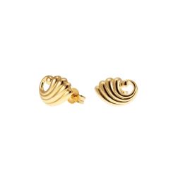 Conch Shell Earrings in Yellow Gold