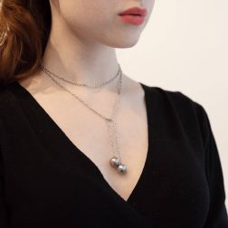 Collana laccio Tahiti Drop 93cm foto indossata
