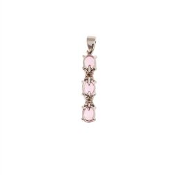 Trilogy Pink Sapphires and Diamonds Pendant