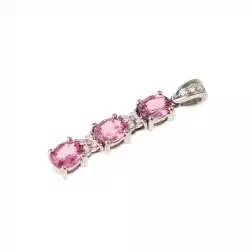 Ciondolo Trilogy Zaffiri Rosa e Diamanti