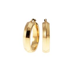 Arrow Shape side with stripes hoop earring 2.70cm x 6mm