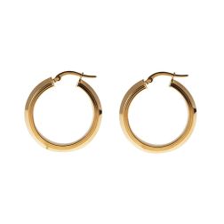 Arrow Shape side with stripes hoop earring 2.70cm x 6mm