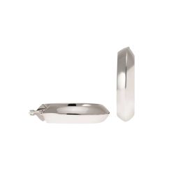 White gold 3.00cm x 7mm Arrow Hoops