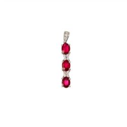 Trilogy Rubies and Diamonds Pendant