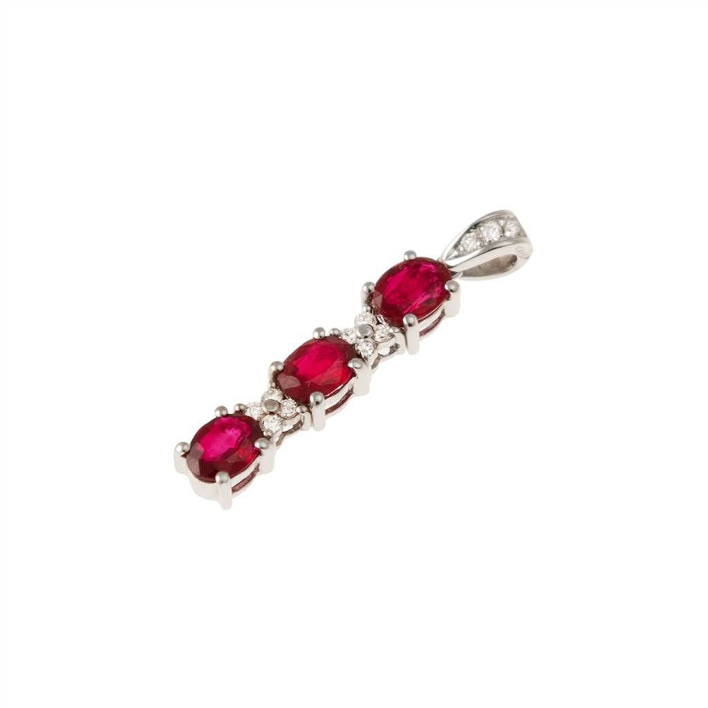 Trilogy Rubies and Diamonds Pendant
