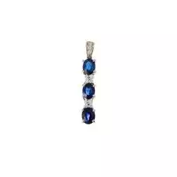 Ciondolo Trilogy Zaffiri Blu e Diamanti