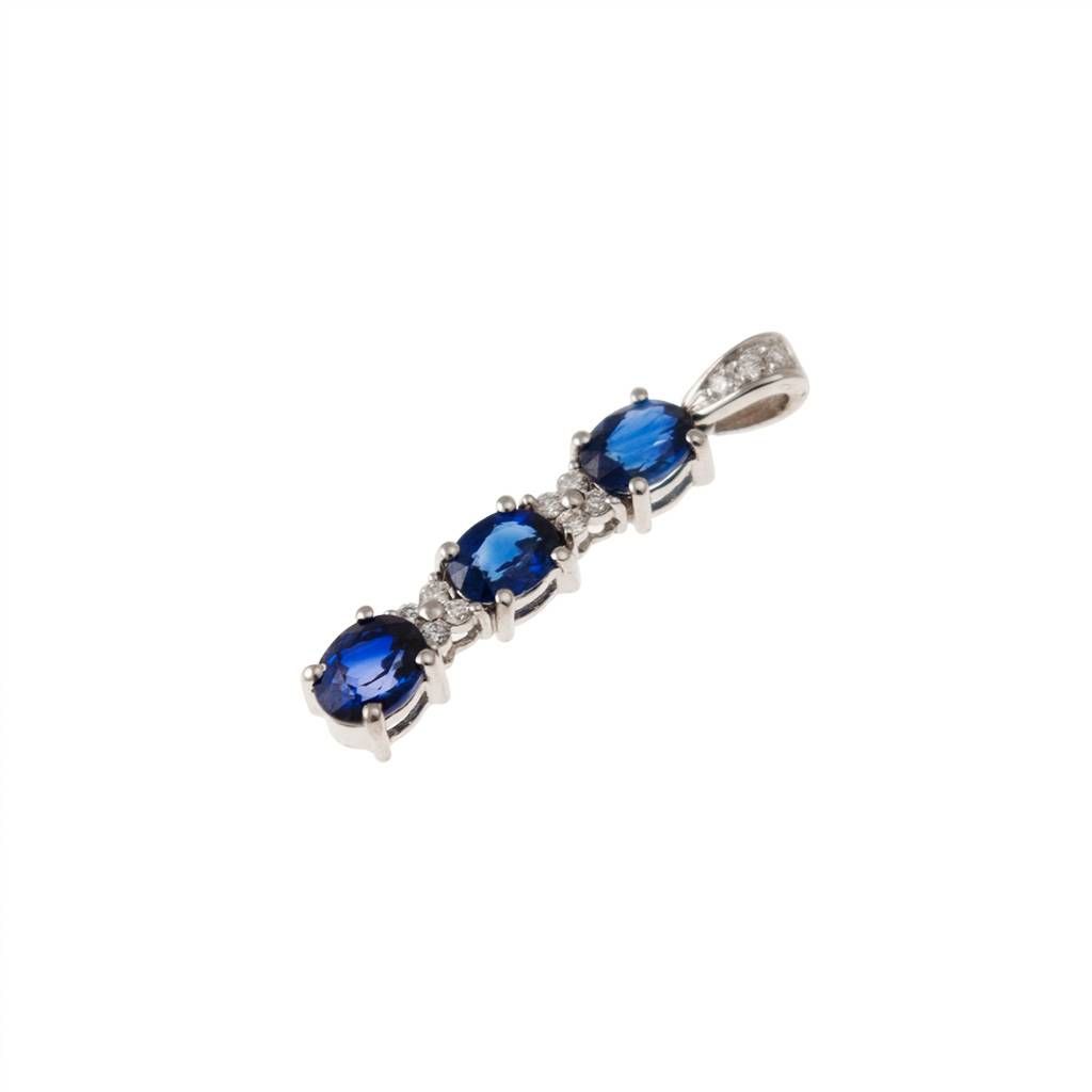Ciondolo Trilogy Zaffiri Blu e Diamanti