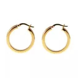 Boccole Tonde incavo godronato 2.70cm x 5.90mmOro Giallo