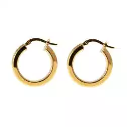 Boccole Tonde incavo godronato 2.10cm x 5.95mm Oro Giallo