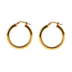 Boccole Tonde 2.70cm x 5.55mm Scanalatura orizzontale Oro Giallo