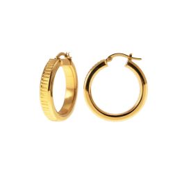 Boccole Tonde 2.70cm x 5.55mm Scanalatura orizzontale Oro Giallo