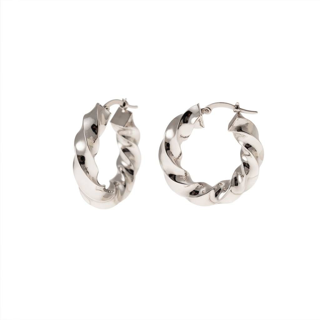 Boccole Twist 2.70cm x 6.40mm oro bianco