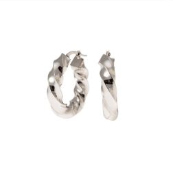 Boccole Twist 2.70cm x 6.40mm oro bianco
