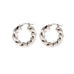 Boccole Twist 2.70cm x 6.40mm oro bianco