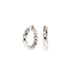 Boccole Twist 3.30cm x 6.40mm oro bianco