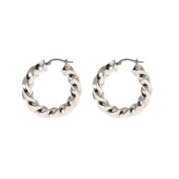 Boccole Twist 3.30cm x 6.40mm oro bianco