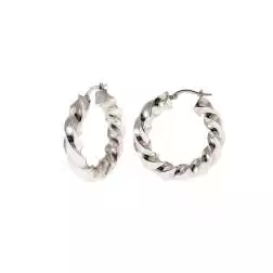 Boccole Twist 3.30cm x 6.40mm oro bianco