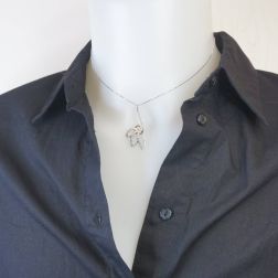 photo of worn White Flower Necklace